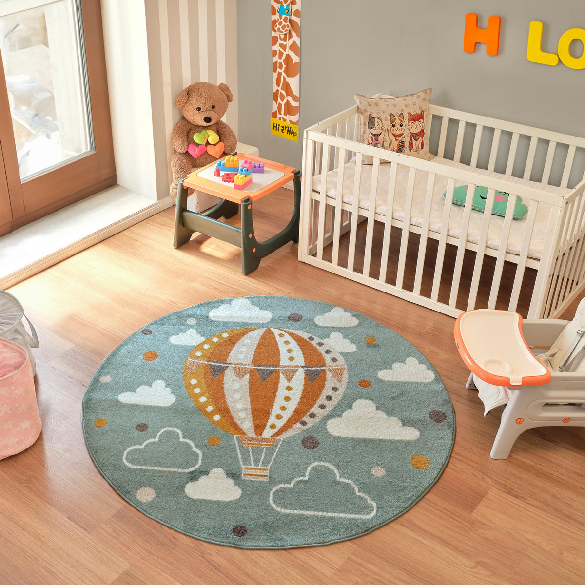 KINDERTEPPICH Rund Ø 160cm Mehrfarbig - Multicolor, Textil (160/160cm) - LIVABLISS