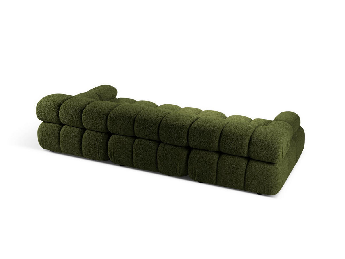 SOFA modular Bellis aus Boucle grün 3 Sitzplätze - Grün, Textil (94/70/282cm) - Micadoni