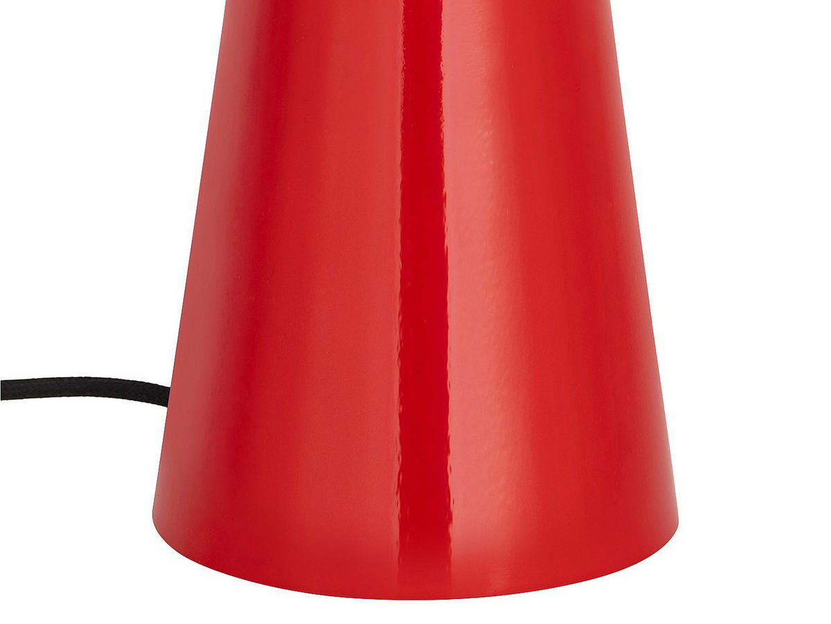 TISCHLAMPE - 39 x 39 - metall - rot Larkin - Rot, Metall (39/39/52cm) - Vente-Unique