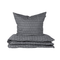 BETTWÄSCHESET Drops - Feinbiber - 2-teilig - 135x200 cm - Grau - Grau, Textil (135/200cm) - SCHIESSER