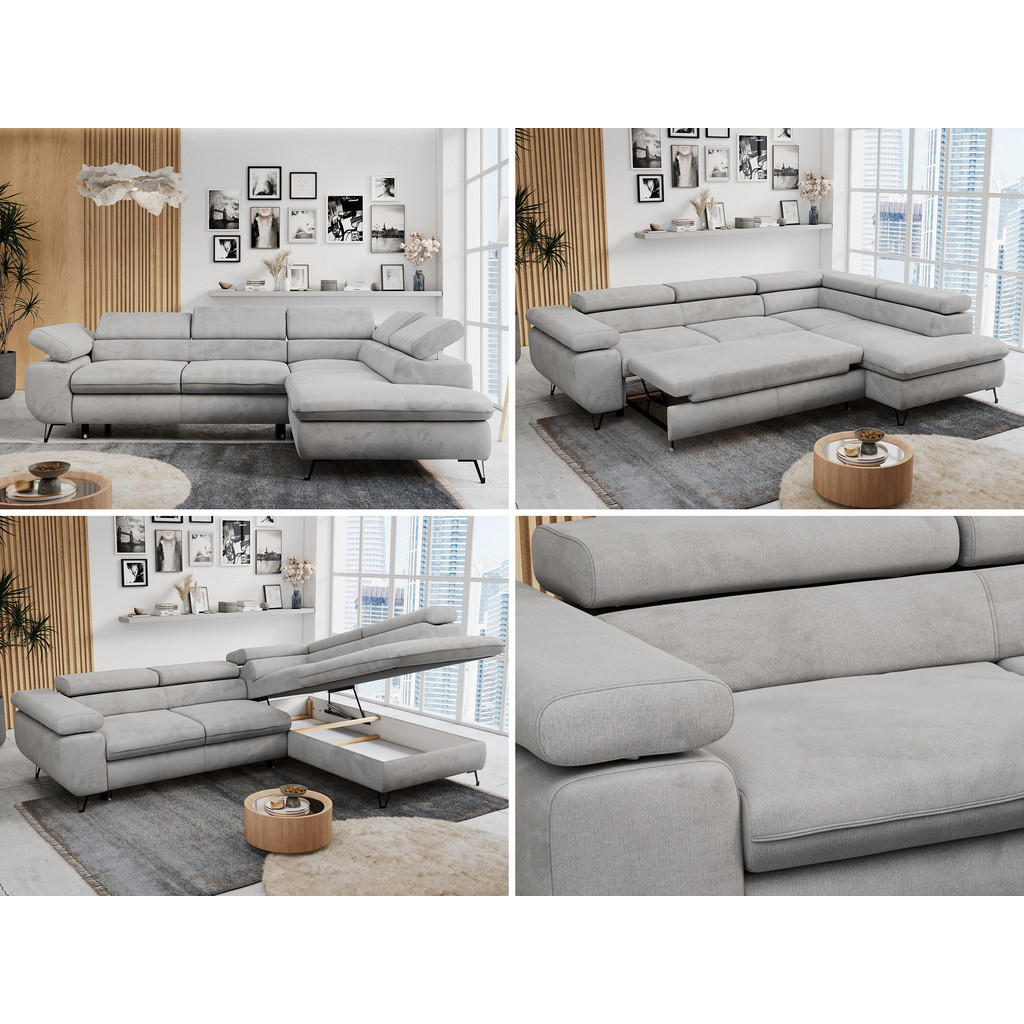 Thumbnail - MKS Ecksofa, Hellgrau, Textil, 3-Sitzer, L-Form,L-Form, 273x208 cm, Oeko-Tex®, Wohnzimmer, Sofas & Couches, Wohnlandscha...
