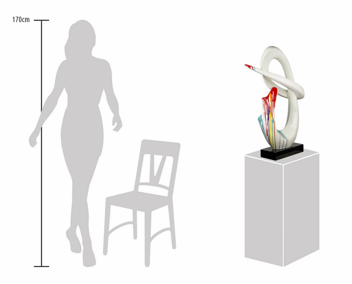 SKULPTUR Weiß 50/79 cm - Weiß, Stein (50/79/20cm) - KUNSTLOFT