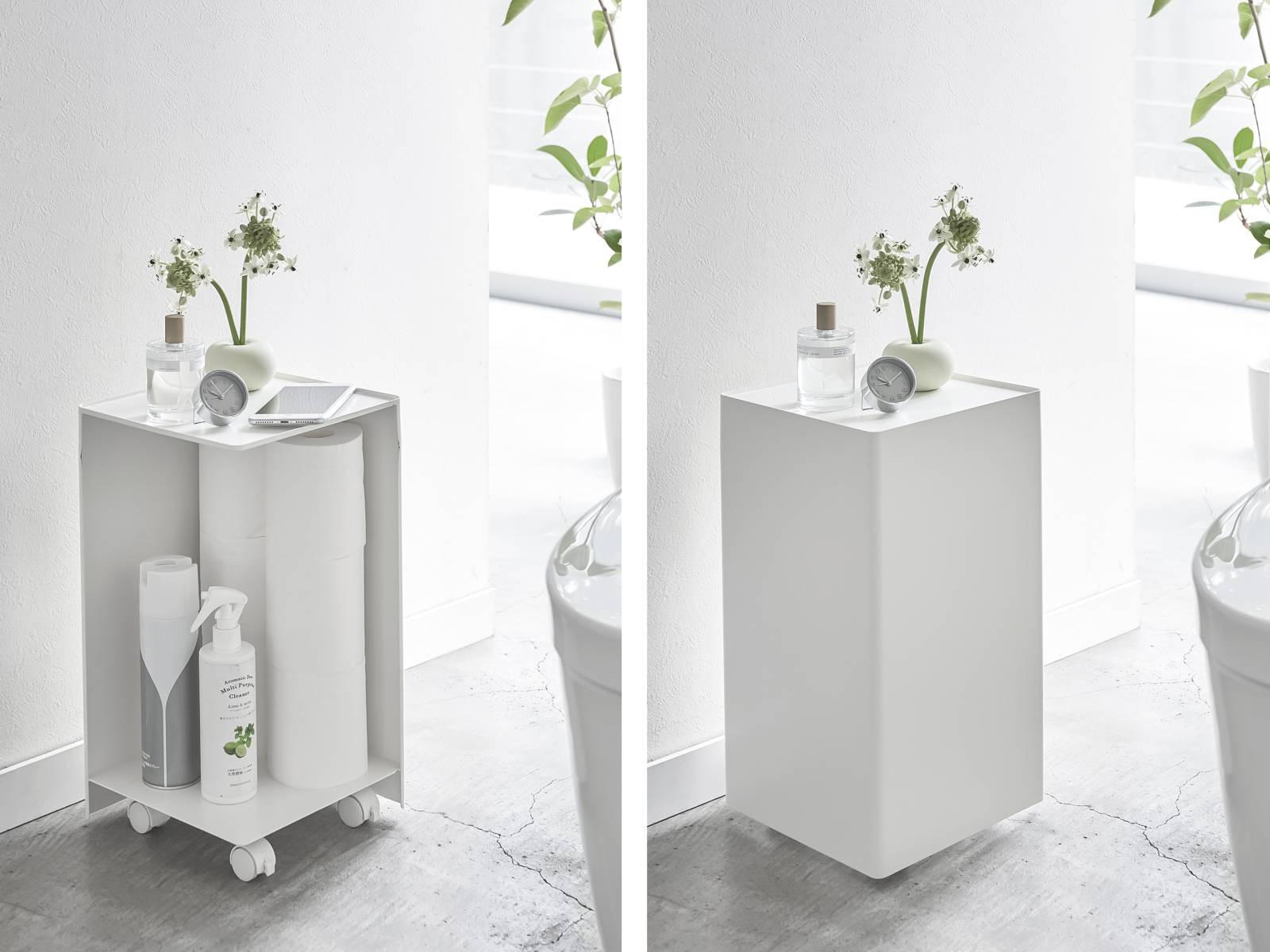 TOILETTENPAPIER-AUFBEWAHRUNG Tower weiß 23/43/23 cm - Weiß, Metall (23/43/23cm) - Yamazaki
