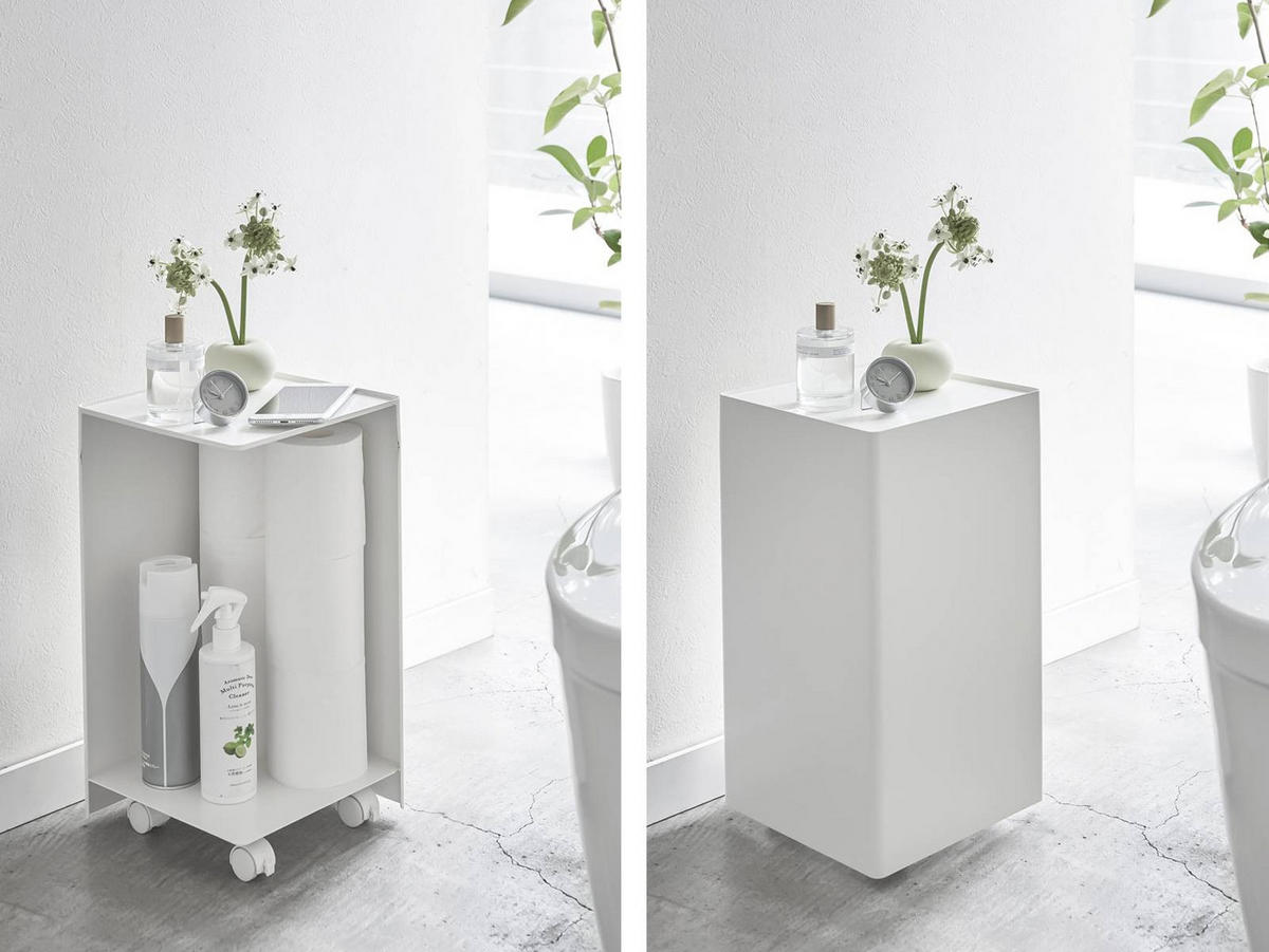 TOILETTENPAPIER-AUFBEWAHRUNG Tower weiß 23/43/23 cm - Weiß, Metall (23/43/23cm) - Yamazaki