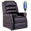 MASSAGESESSEL mit Aufstehhilfe, inkl. Fernbedienung, Braun - Braun, Kunststoff (96/107/82cm) - HOMCOM