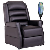 MASSAGESESSEL mit Aufstehhilfe, inkl. Fernbedienung, Braun - Braun, Kunststoff (96/107/82cm) - HOMCOM