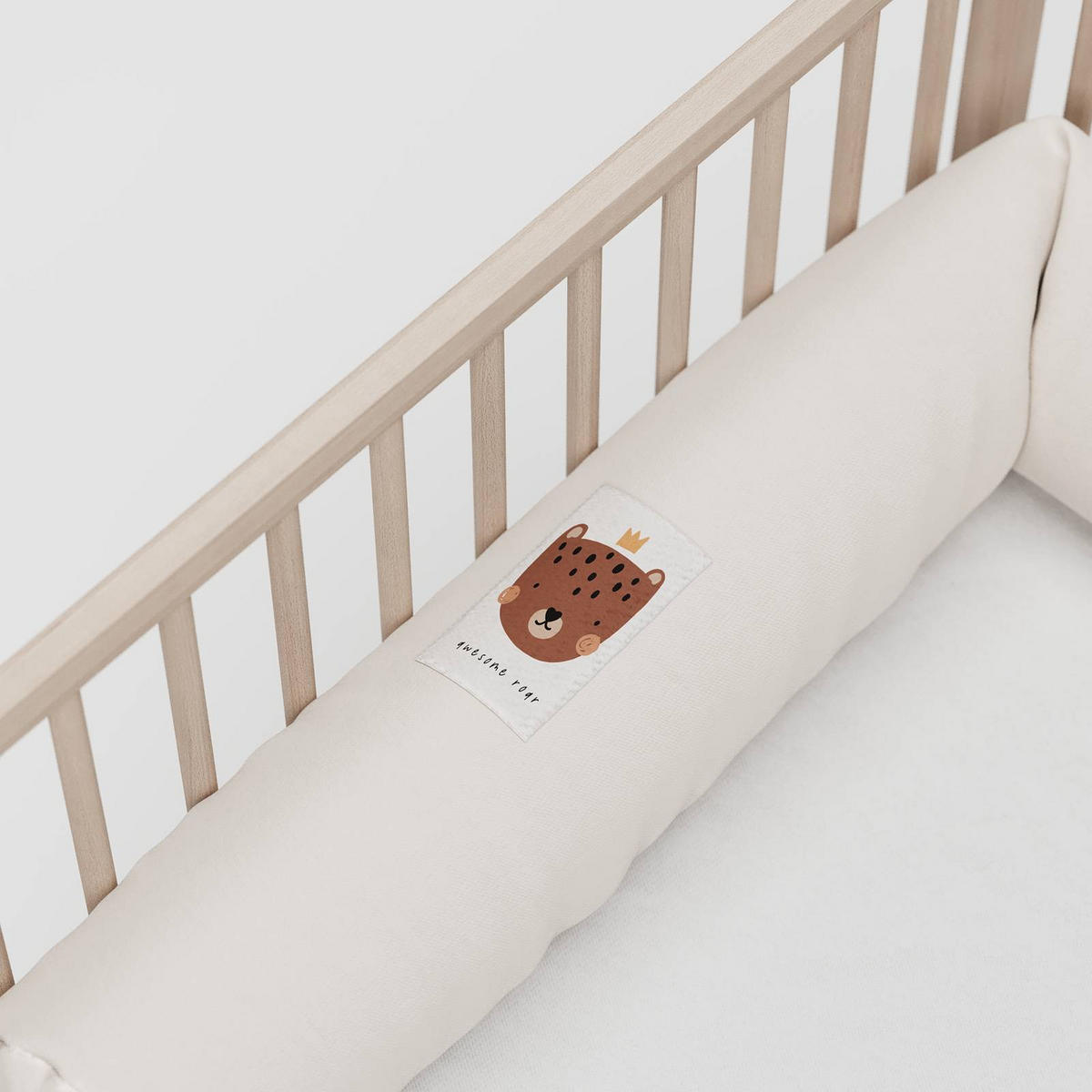 NESTCHENSCHLANGE Cozy "Cute Tiger Coconut Milk" 190 cm Bettschlange - Beige/Braun, Textil (15/190cm) - Sämann – make a difference.