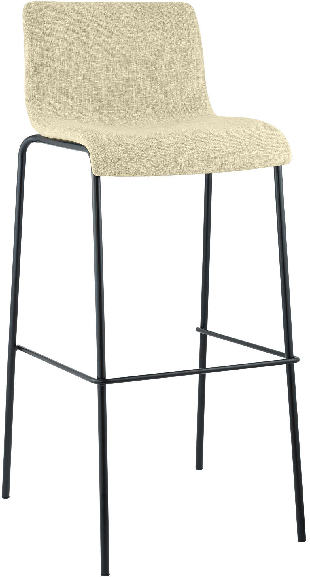 BARHOCKER Stoff Creme - Creme/Schwarz, Textil/Metall (43/100/48cm) - CLP