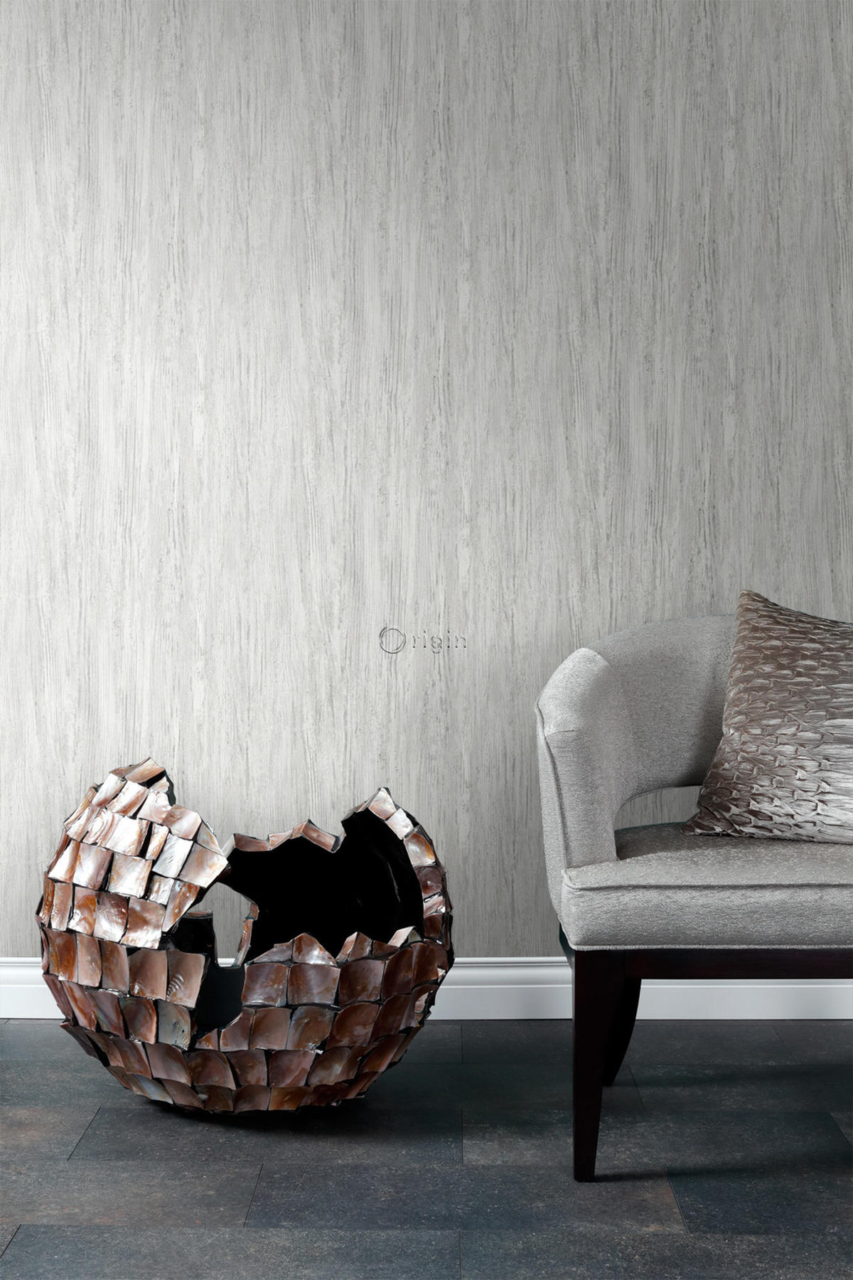 TAPETE Holzoptik 53 cm x 10.05 m - Weiß, Papier (53/1000cm) - Origin Wallcoverings