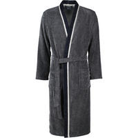 BADEMANTEL HERREN KIMONO 4839 SILBER-SCHWARZ - 79 - Grau, Textil (XLnull) - Cawoe
