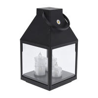 LATERNE LED-Kerzen 25 cm - Schwarz, Kunststoff (13.5/25/13.5cm) - Home Styling Collection