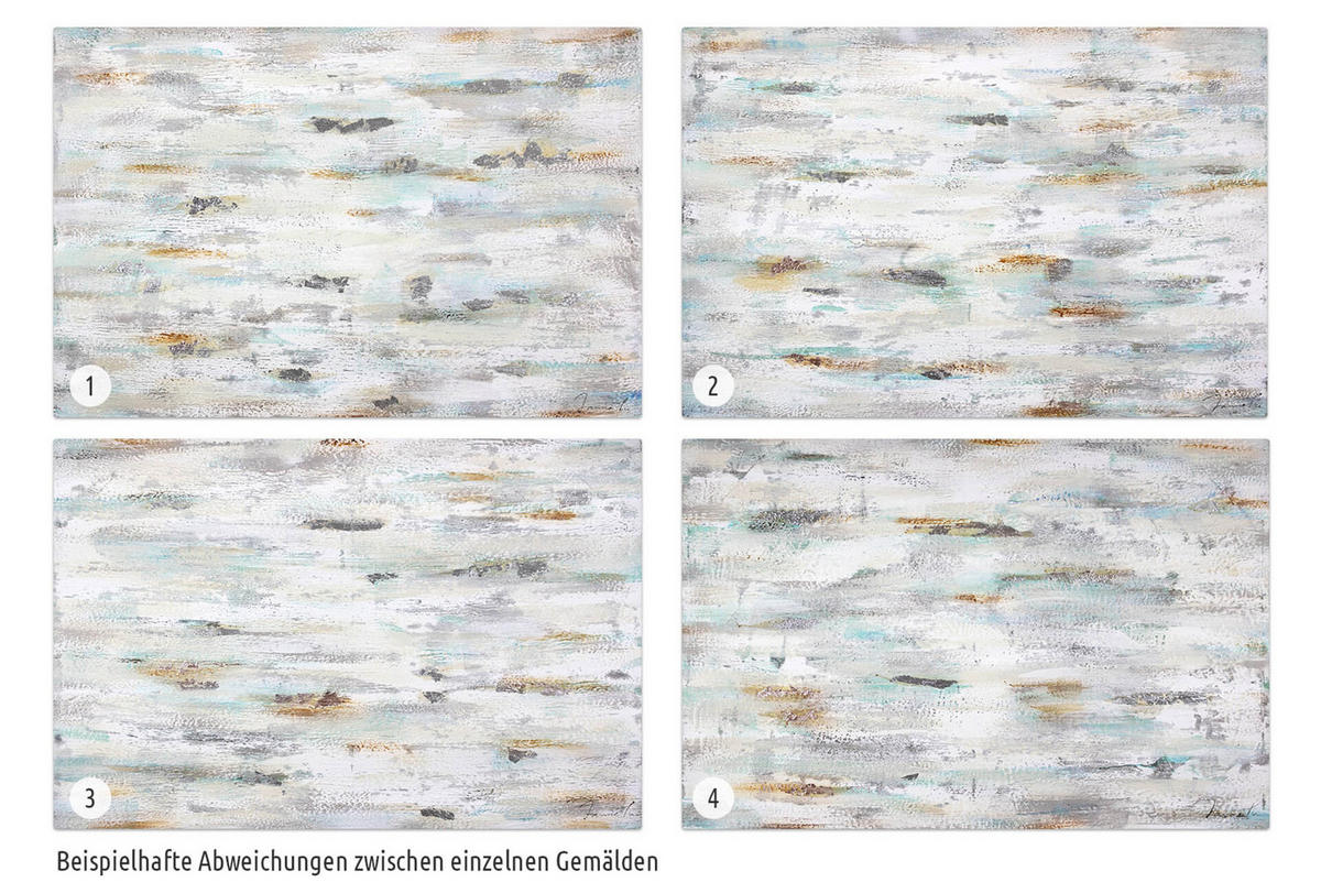 ACRYLBILD HANDGEMALT 120/80 cm - Silberfarben/Grau, Holz/Textil (120/80cm) - KUNSTLOFT