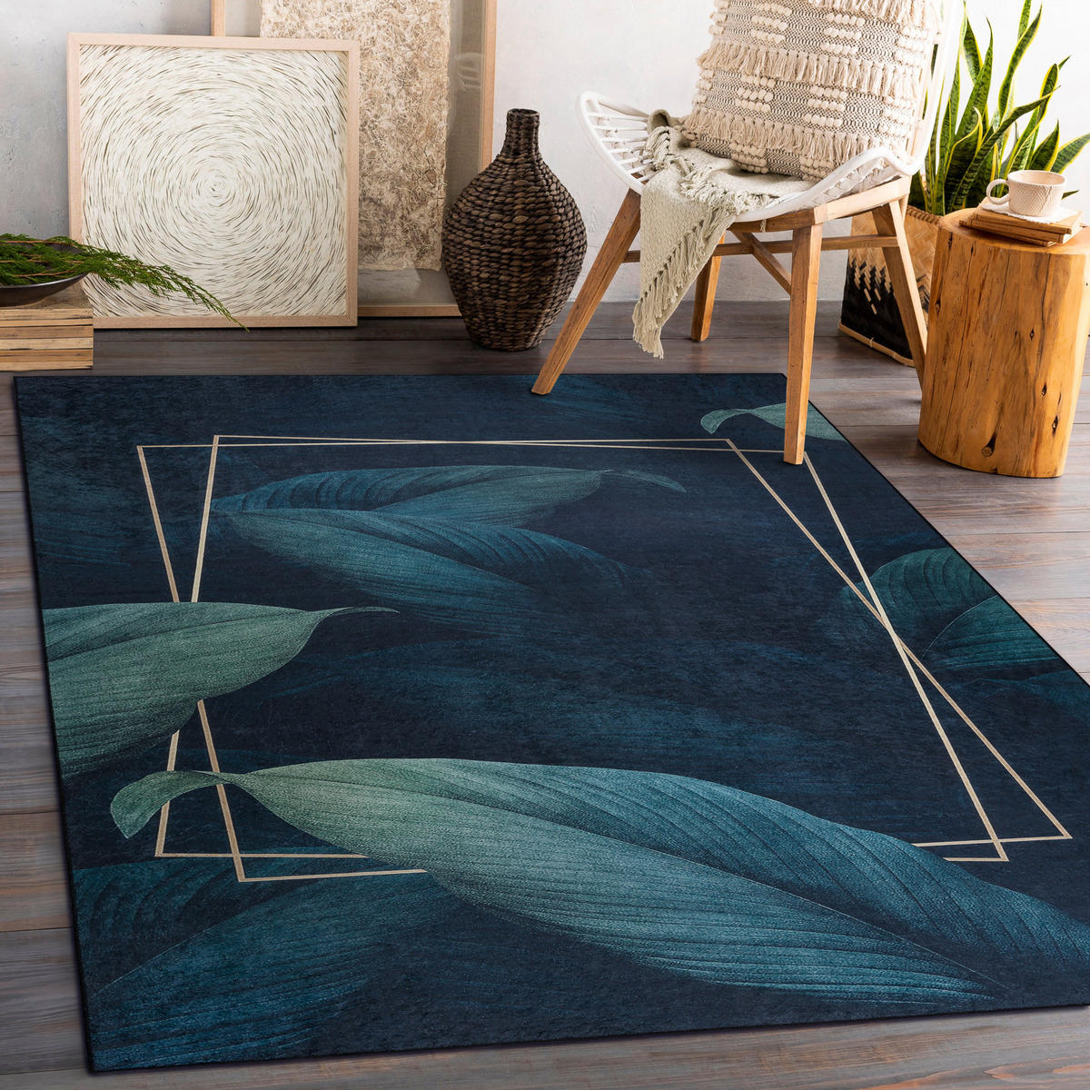 TEPPICH Andre 80/150 cm - Blau, Textil (80/150cm) - rugsX