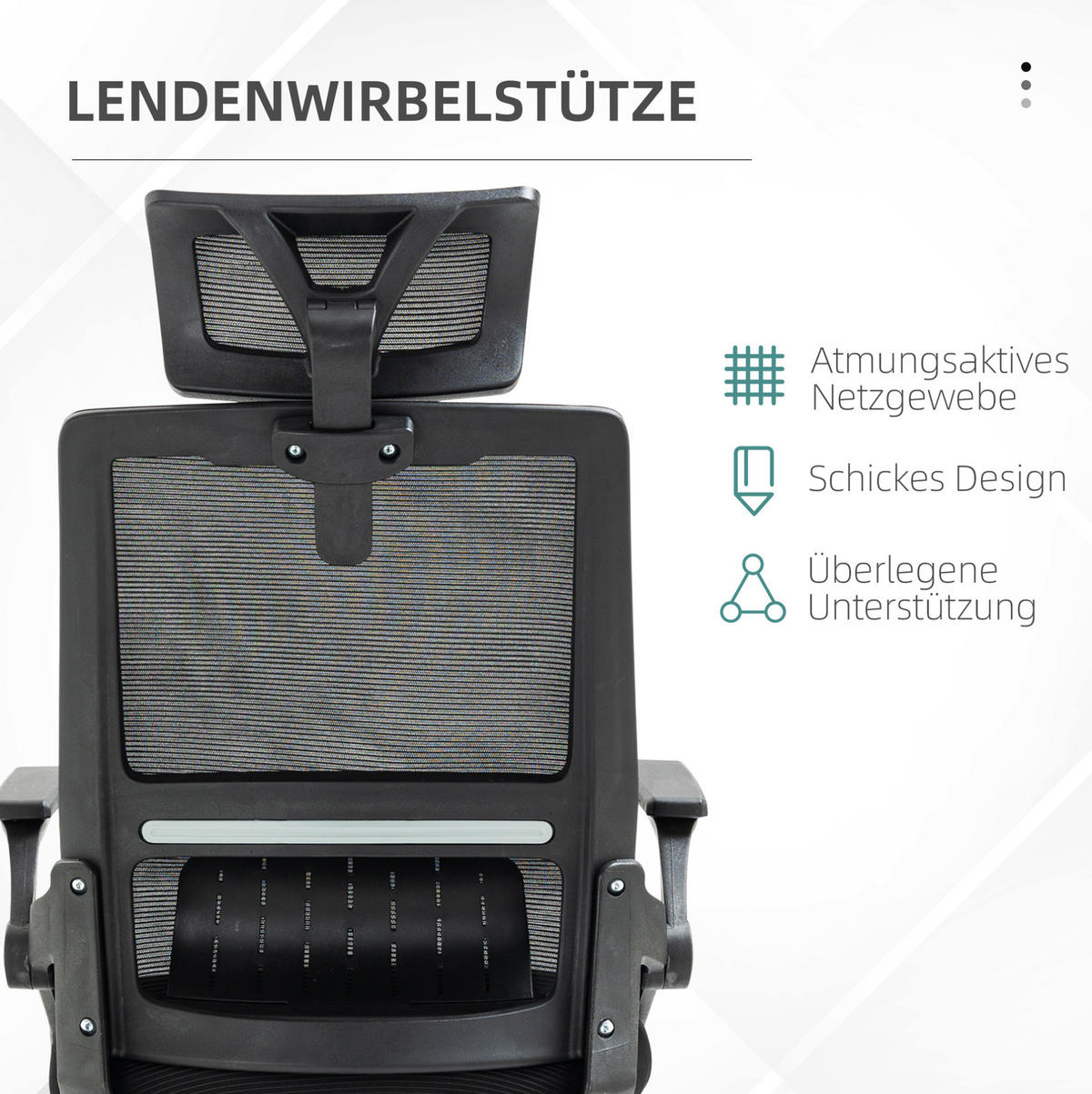 BÜROSTUHL höhenverstellbar mit Kopfstütze Schwarz - Schwarz, Kunststoff (61/119/58cm) - Meubliv