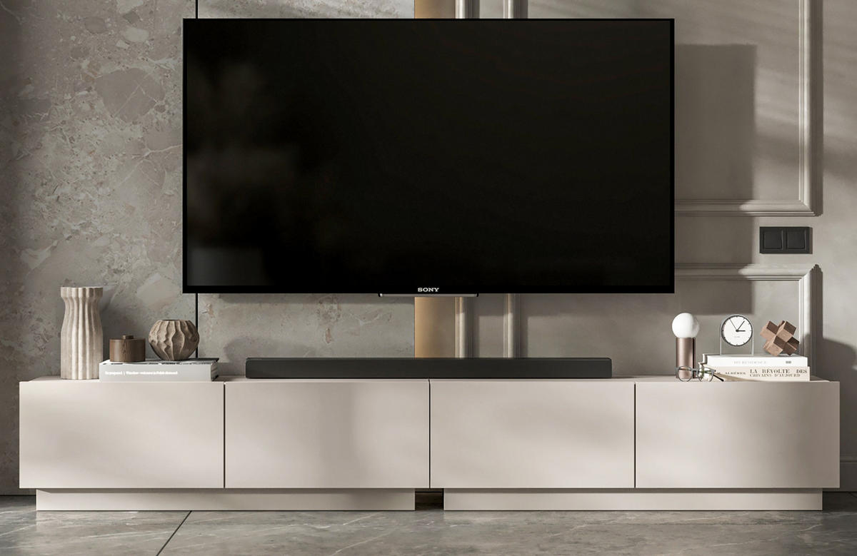 TV-LOWBOARD 2-er Set Enjoy Kaschmir Matt Loft 120 cm - Kaschmir, Holzwerkstoff (240/37/35cm) - Meble Lindner