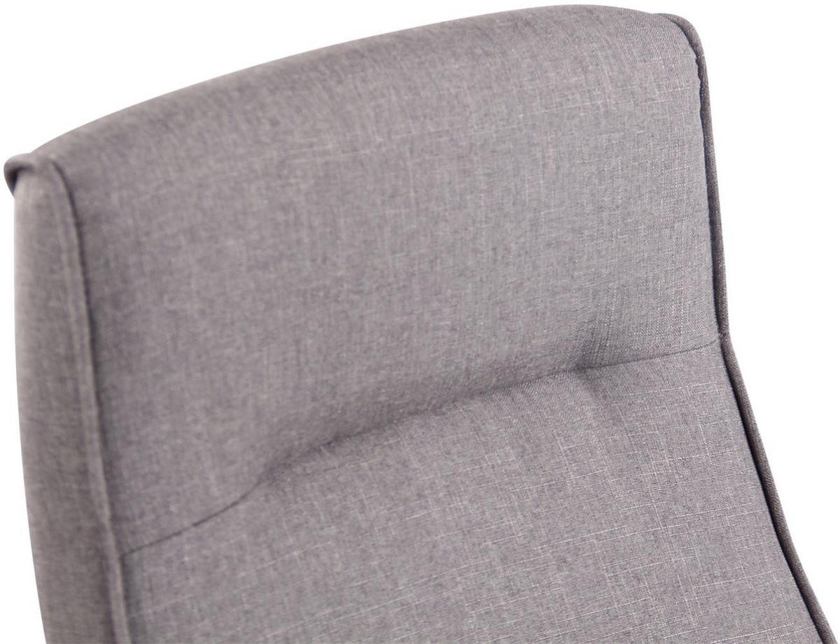 CHEFSESSEL Stoff grau - Chromfarben/Grau, Textil/Metall (63/114/72cm) - CLP