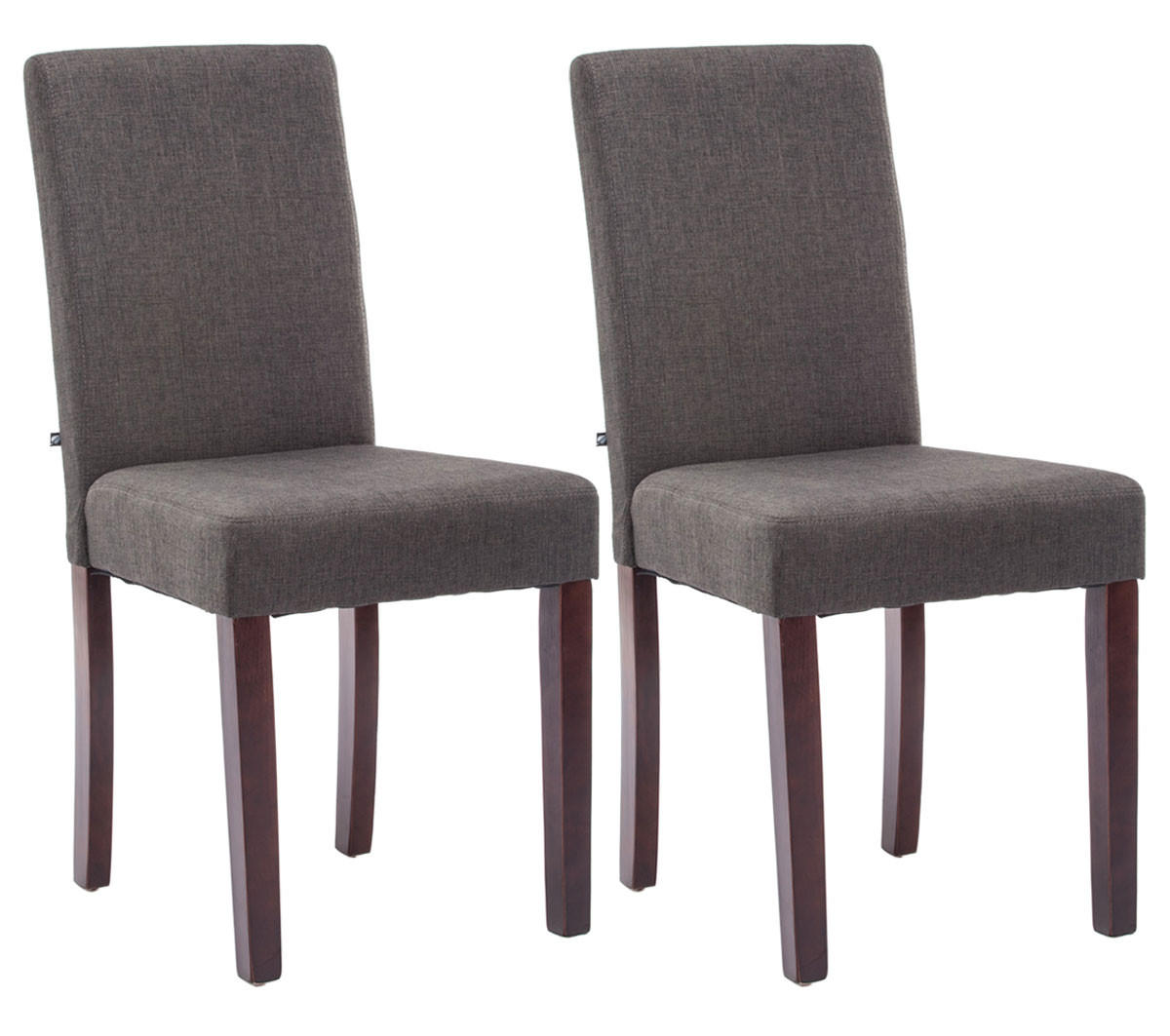 ESSZIMMERSTUHL Ines, 2er Set Stoff, Gestell Holz Cappuccino Dunkelgrau - Dunkelgrau/Cappuccino, Holz/Textil (41/91/47cm) - TPFLiving