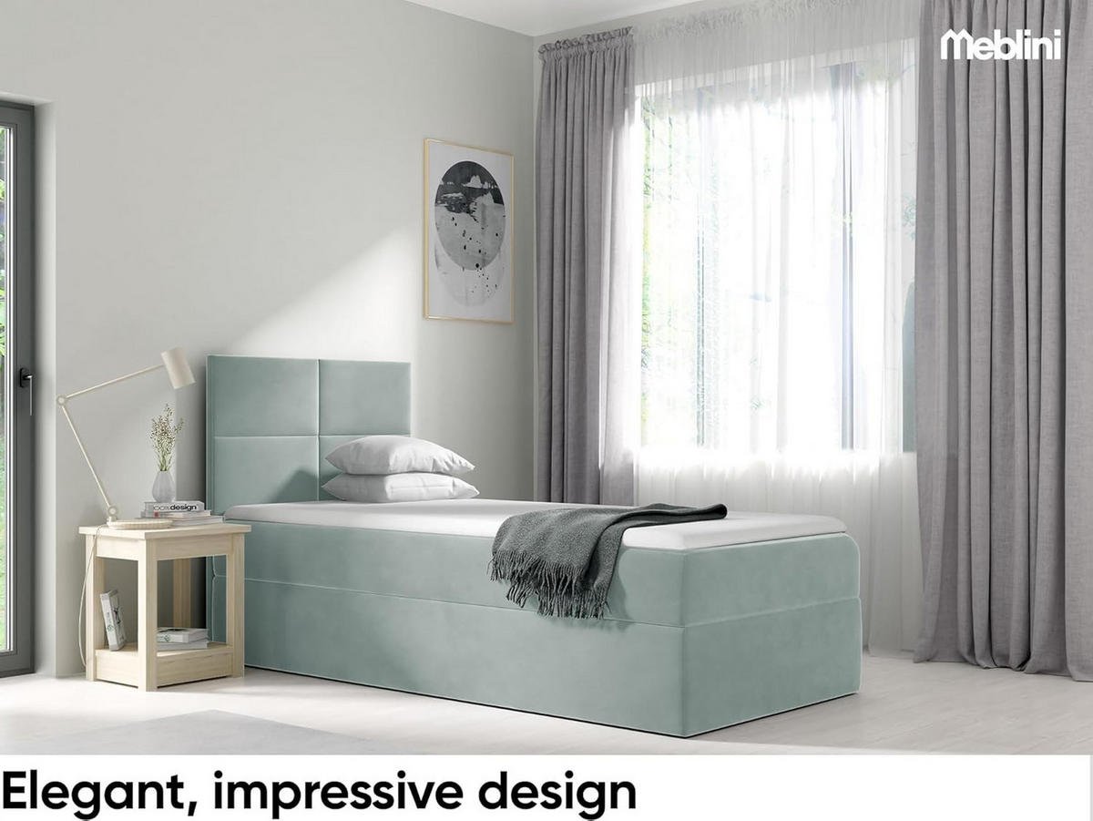 KINDERBETT MINO 3 - Blaugrau, Holzwerkstoff (94/208cm) - Meblini