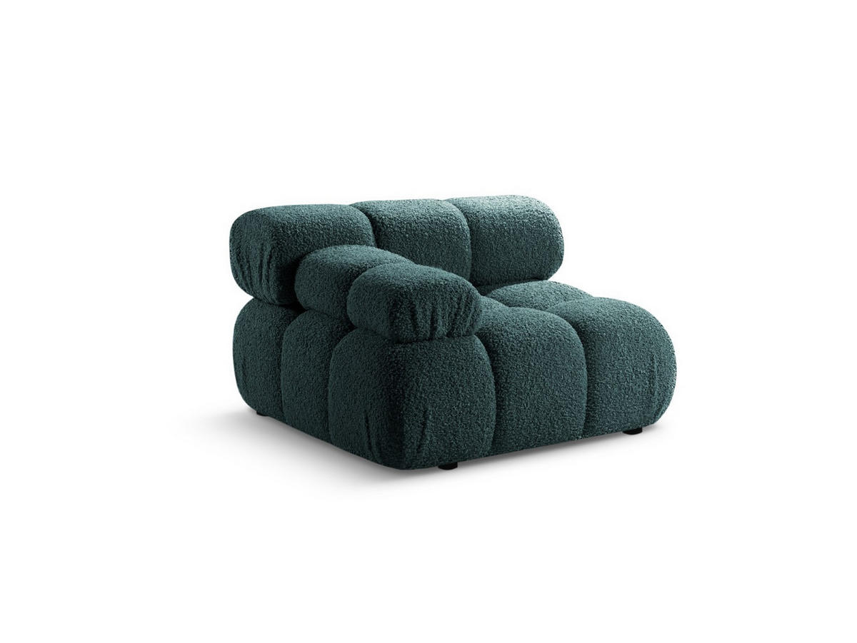MODUL links Bellis aus Boucle petrol - Petrol, Textil (94/70/94cm) - Micadoni