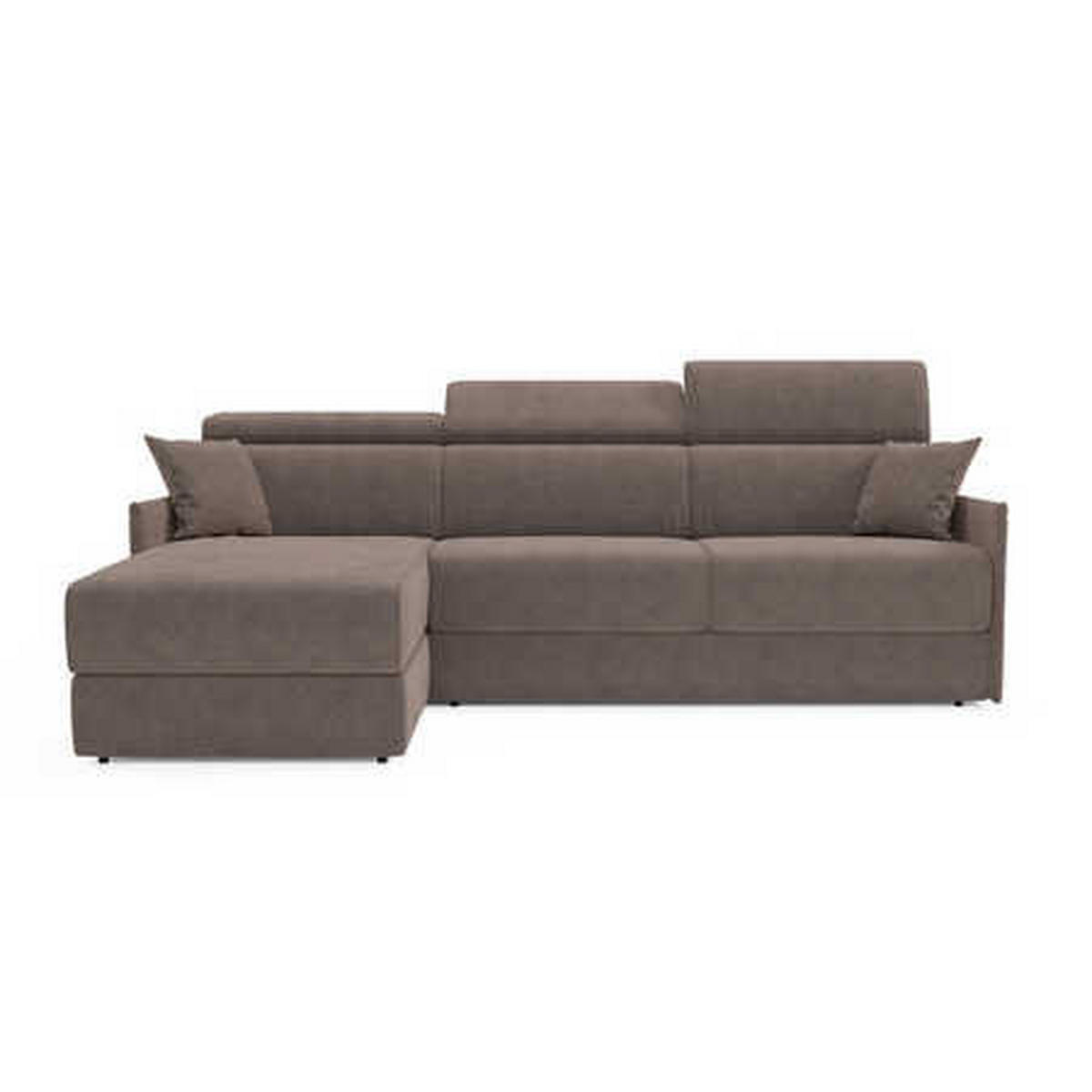 ECKSOFA Miryam - Braun, Metall (252/98cm) - Divani.store