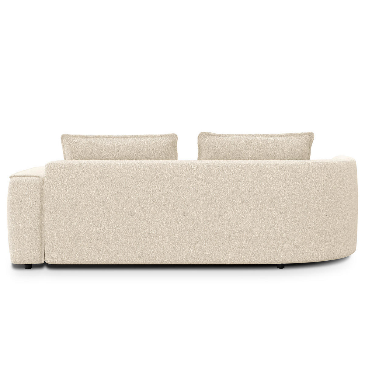 2,5-SITZER SOFA - Creme/Schwarz, Textil (217/82/156cm) - home24