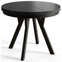 ESSZIMMERTISCH EVO, ausziehbarer Tisch 110 cm bis 210 cm, Farbe: Schwarz, mit Holzbeinen in Farbe Schwarz - Schwarz, Holzwerkstoff (110/110/77cm) - Alpi-Möbel