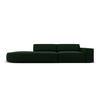LINKES-SOFA Jodie aus Samt flaschengrün 3 Sitzplätze - Dunkelgrün, Textil (262/70/102cm) - Micadoni