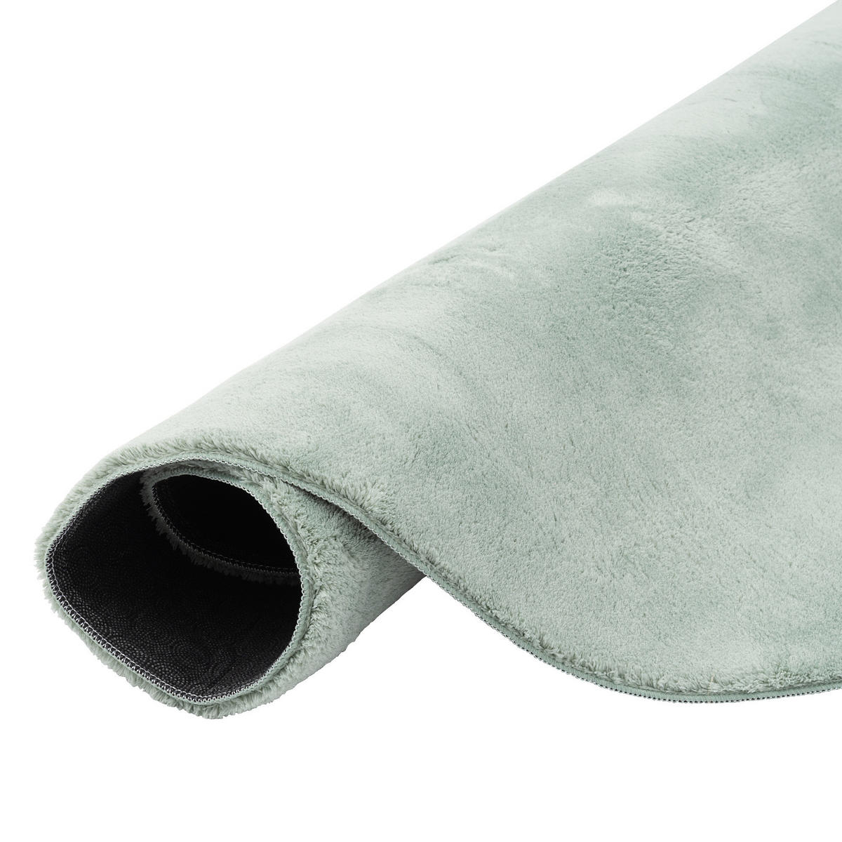 FELLTEPPICH SUPER SOFT PEARL RUND - Grün, Textil (200/200cm) - Pergamon