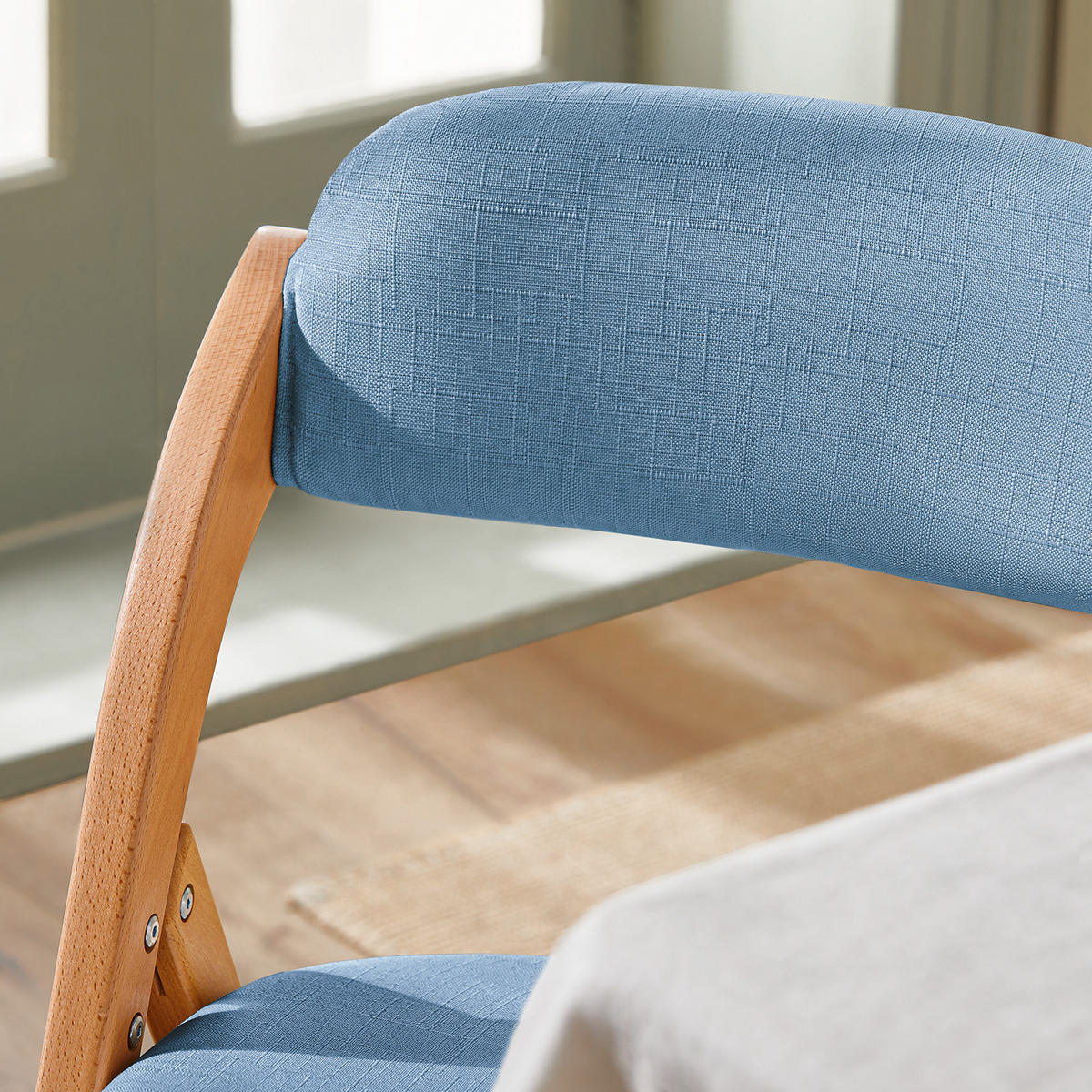 KLAPPSTUHL Blau - Blau, Holz (47/93/8cm) - SoBuy