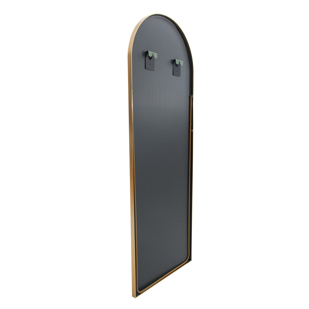 STANDSPIEGEL Bogenform 165 x 60 cm aus Sicherheitsglas mit Aluminiumrahmen, gold - Goldfarben, Metall (60/165/3cm)