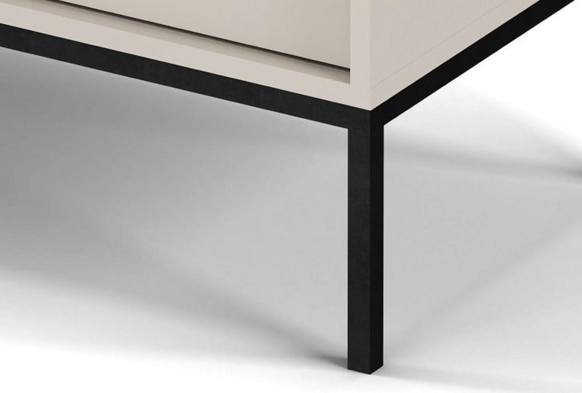 KOMMODE Beige MK104 Mit Schwarzem Gestell - Beige, Holzwerkstoff (103.5/125.5/39cm) - Sepro Meble