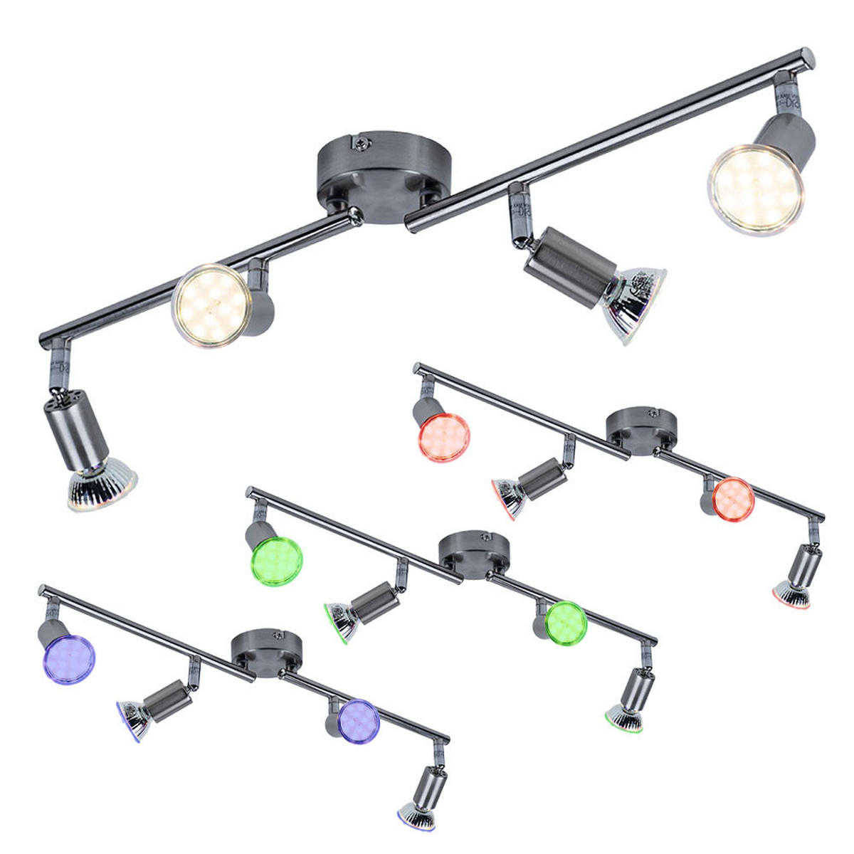 LED DECKENLEUCHTE MATRIX Silber Metall - Silberfarben, Metall (60/8/16.5cm)