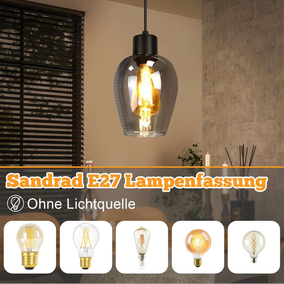 PENDELLEUCHTE Mark 10/10/120 cm - Schwarz, Glas (10/10/120cm) - ZMH