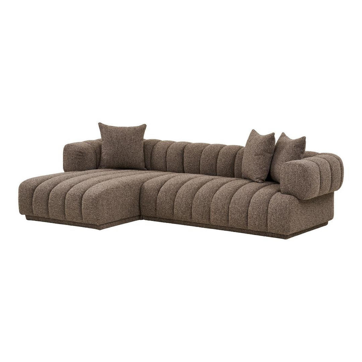 SOFA, Ingrid, Stühle Braun, Polyester, 160 x 293 x 68 cm - Braun, Textil (160/293cm) - ebuy24