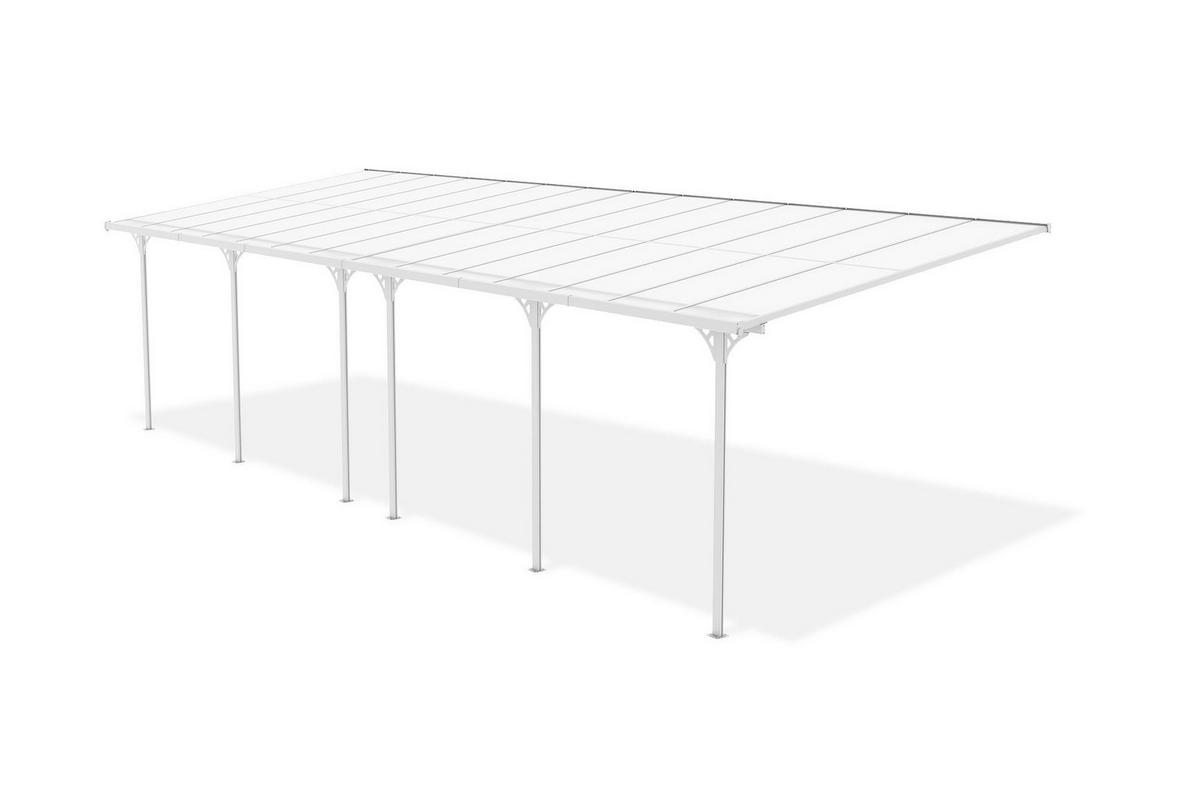 PERGOLA / CARPORT Kleo Weiß 9m x 3m - Weiß, Metall (870/270/300cm) - Cazeboo