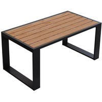 GARTENBEISTELLTISCH Elba - Schwarz - Schwarz, Metall (65/122/55cm) - MKS