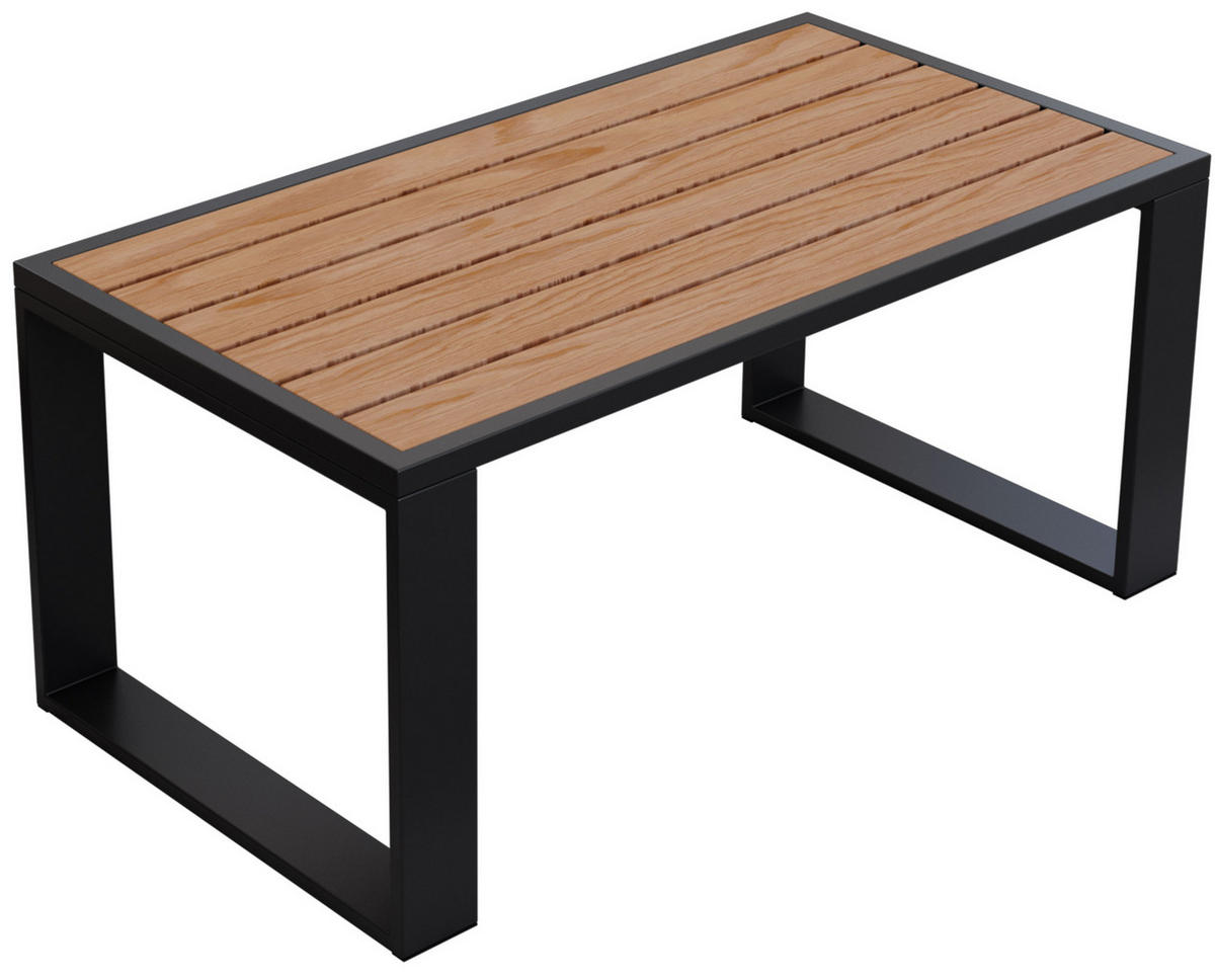 GARTENBEISTELLTISCH Elba - Schwarz - Schwarz, Metall (65/122/55cm) - MKS