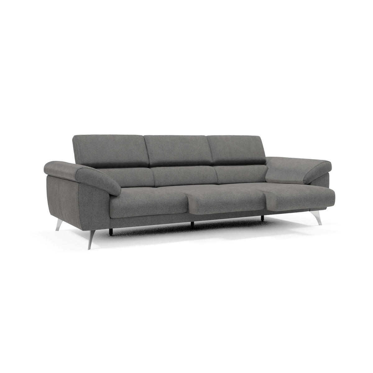 LINEARSOFA Donatello - Anthrazit, Metall (265/76/102cm) - Divani.store