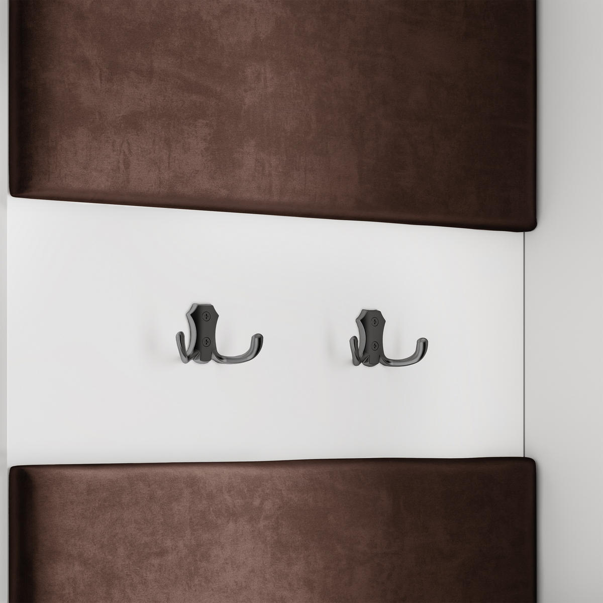 GARDEROBENSCHRANK VIRA 95/181/51 cm Modern Garderobe-Set Weiß - Weiß/Braun, Holzwerkstoff (95/181/51cm) - MASSENO