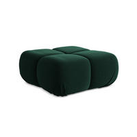 POUF Samt Stoff Grün - Blau/Dunkelgrün, Kunststoff/Textil (95/41/95cm) - Makamii