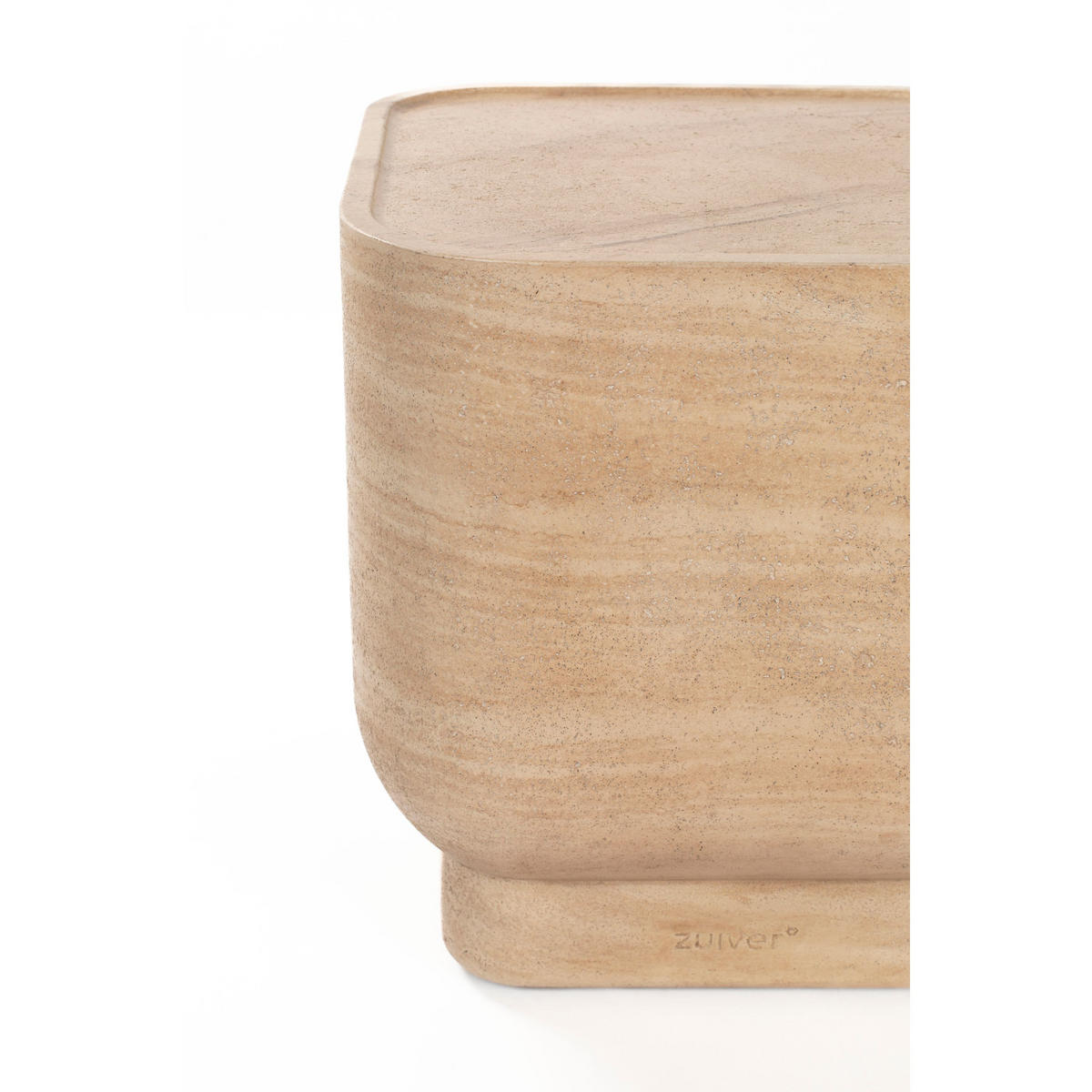 BEISTELLTISCH Noble Pill Quadratisch 45x45 cm Beige - Beige, Stein (45/45/47cm) - Zuiver