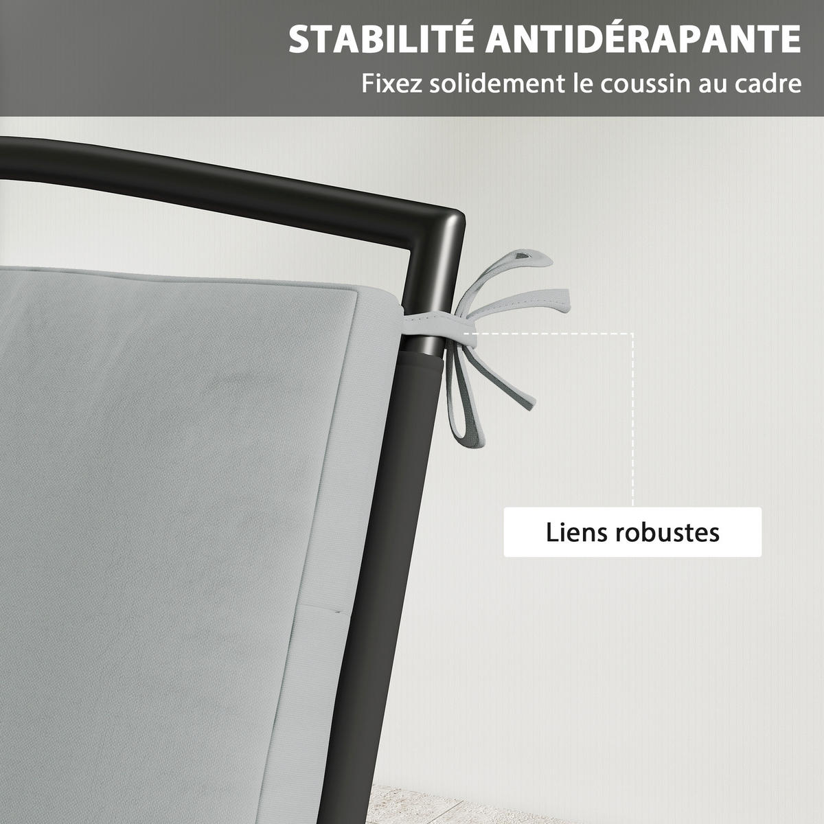 SITZKISSEN 2er-Set DE-16735 50x50 cm, 7 cm dick, UV30+ Grau - Hellgrau, Textil (50/50/7cm) - ComfortXL