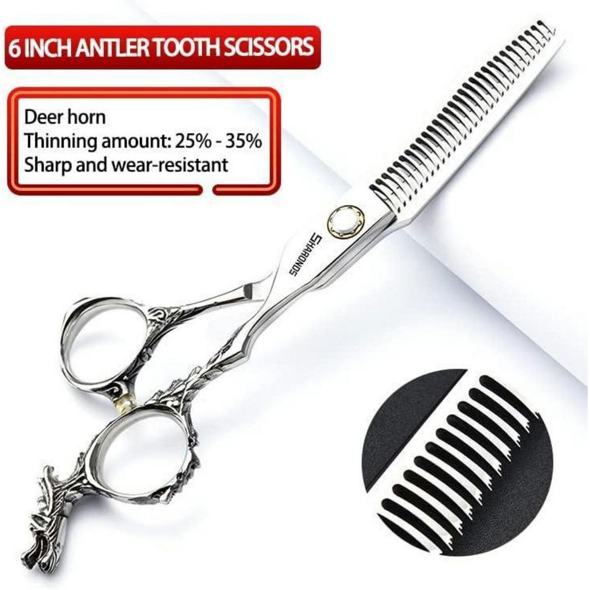 FRISEURSCHERE 6 Zoll 3-teiliges Set - Silberfarben, Metall (6/1/18cm)