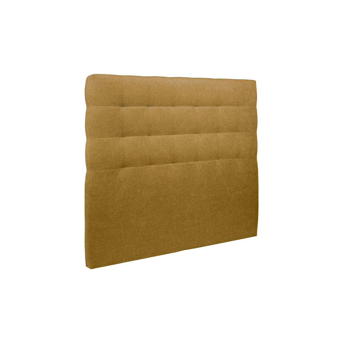 KOPFTEIL gepolstert - Gesteppt – gelber Stoff - 160 cm - Gelb/Beige, Karton/Holz (160/120/10cm) - Sommeil de Plomb