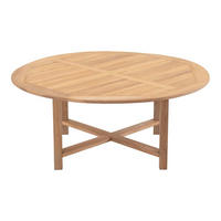 GARTENTISCH teak - Schwarz - 180/180/75 cm - Schwarz, Holz (180/180/75cm) - Lesli Living
