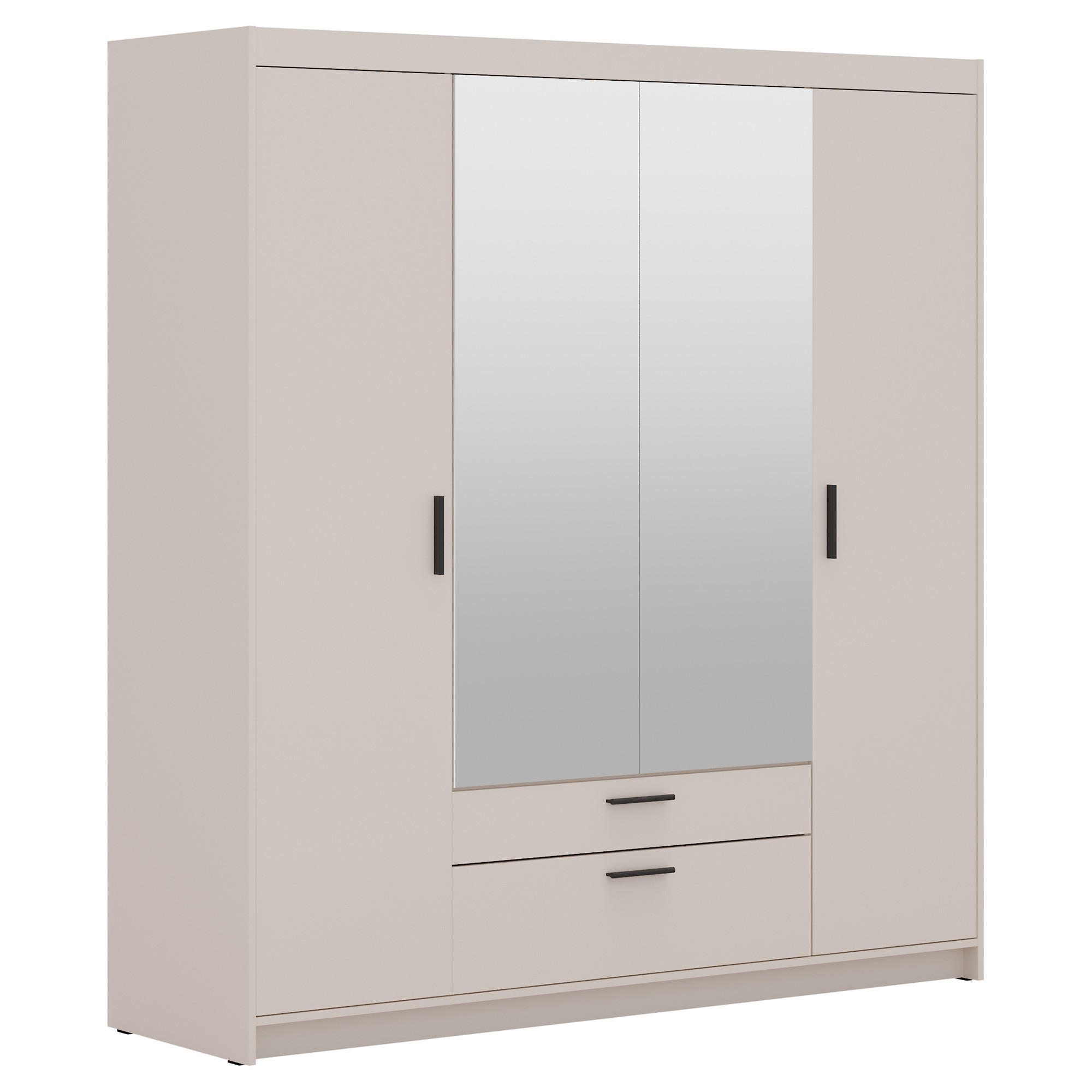 Beautysofa Drehtürenschrank Sand 176x190x53 cm