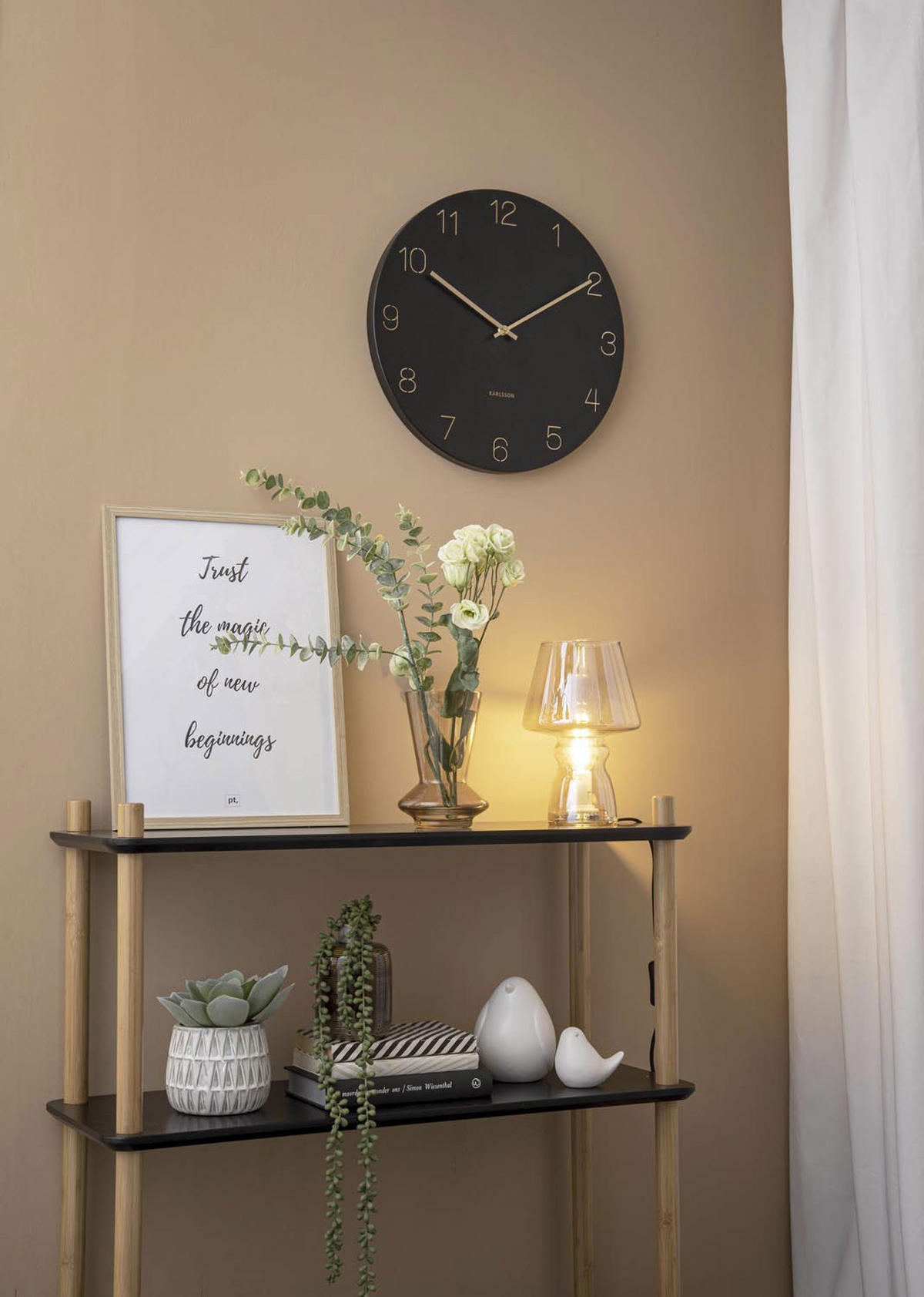 WANDUHR Charmn Ø40 cm - Schwarz, Metall (40/40/3.5cm) - Karlsson