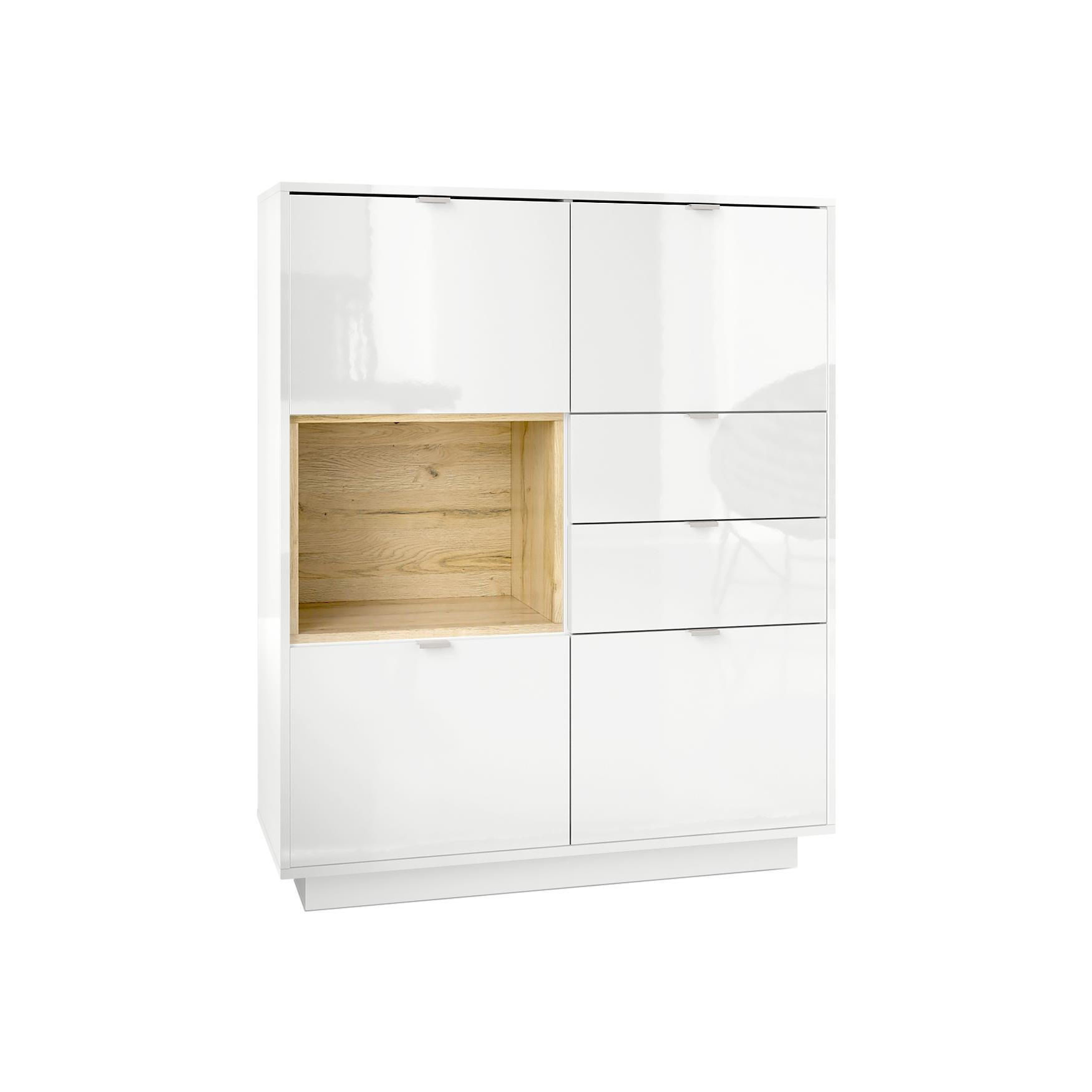Vladon Highboard Eiche 103x123x37.5 cm