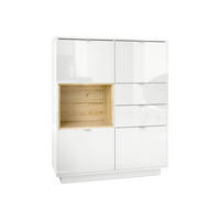 HIGHBOARD Metro Einsatz in Eiche Natur - Eichefarben, Holzwerkstoff (103/123/38cm) - Vladon