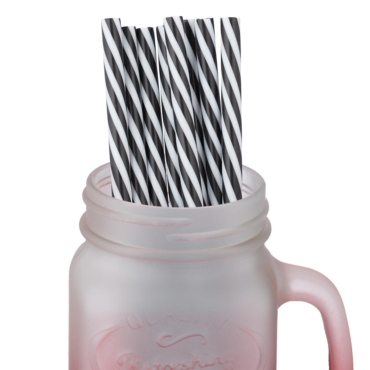 8XTRINKGLAS - Schwarz, Glas/Kunststoff - Relaxdays